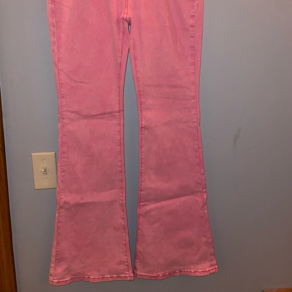 Pink, bootcut jeggings